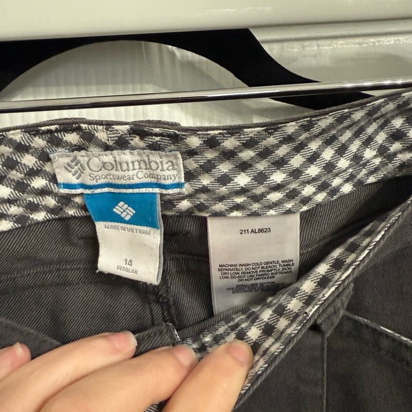 Columbia Women's Size 14 Straight Leg Jeans Gray Mid Rise Stretch Lined Cuffs - Picture 4 of 5